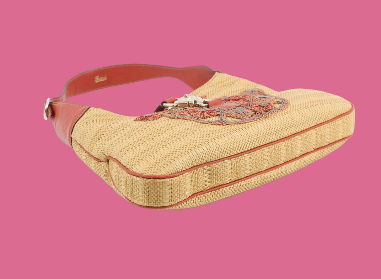 Gucci Jackie Embroidered Shoulder Bag