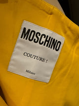 Moschino Size 4 Yellow Lace up Corset