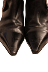Dior black 2004 boots with silver buckle (35.5)