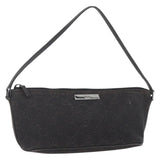 GUCCI GG Canvas Accessory Pouch Brown Silver 07198 Auth 160480