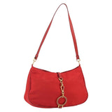 PRADA Shoulder Bag Nylon Red Gold Auth 161073V