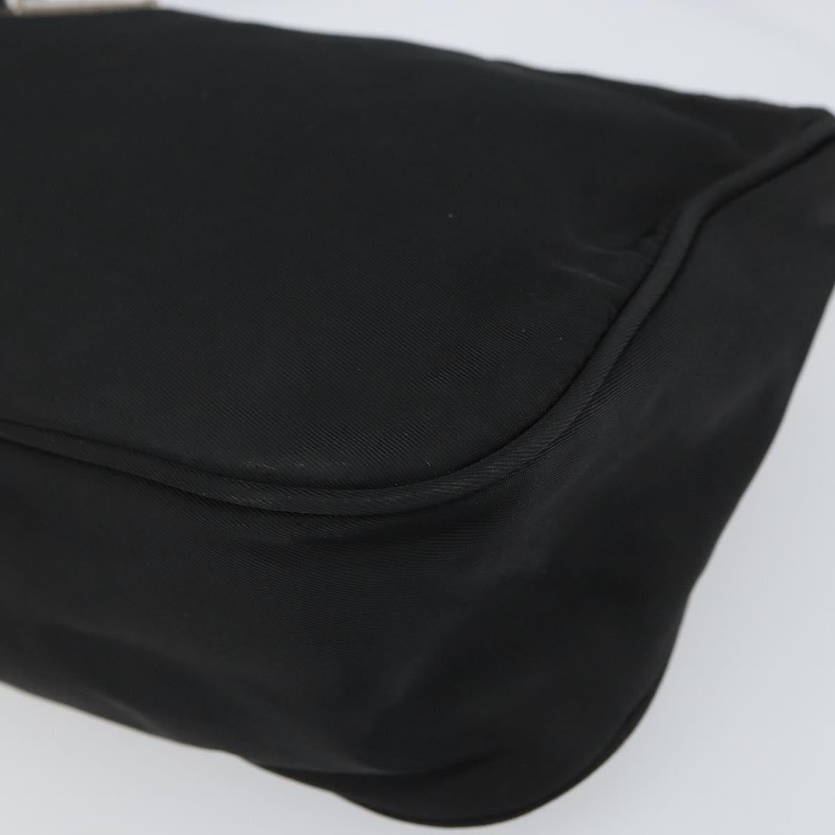 #65 Prada Hand Nylon Black Silver