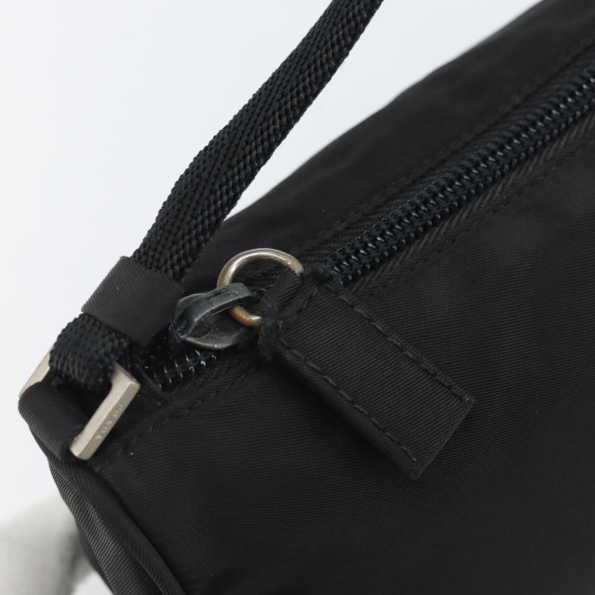 #65 Prada Hand Nylon Black Silver
