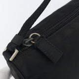 #65 Prada Hand Nylon Black Silver