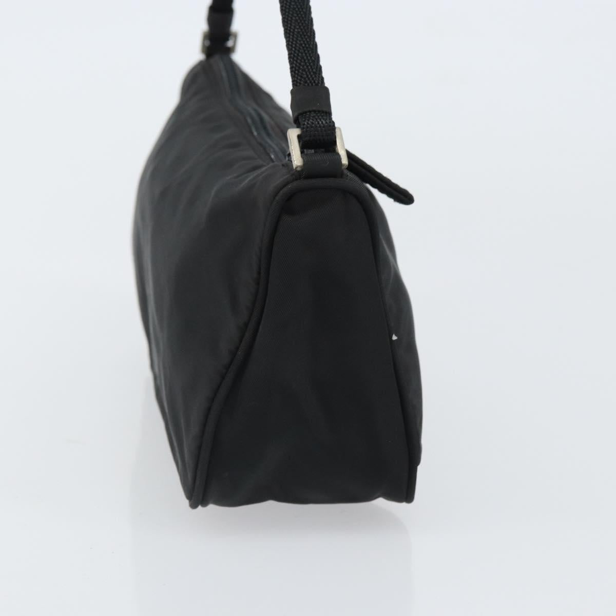 #65 Prada Hand Nylon Black Silver