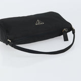 #65 Prada Hand Nylon Black Silver