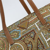 Prada Paisley Print Canvas Tote Bag