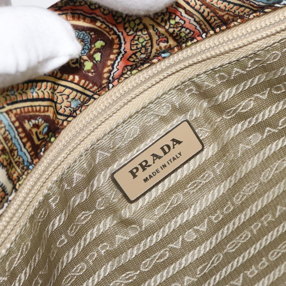Prada Paisley Print Canvas Tote Bag