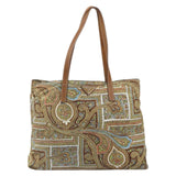 Prada Paisley Print Canvas Tote Bag