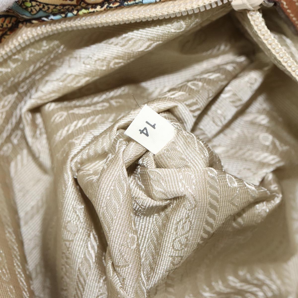 Prada Paisley Print Canvas Tote Bag