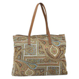 Prada Paisley Print Canvas Tote Bag