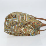 Prada Paisley Print Canvas Tote Bag