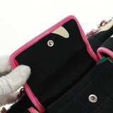 #62 Chanel Vintage Chocolate Bar Multipocket Flap Bag Quilted Printed Canvas Medium