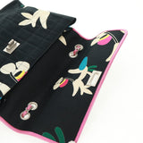 #62 Chanel Vintage Chocolate Bar Multipocket Flap Bag Quilted Printed Canvas Medium