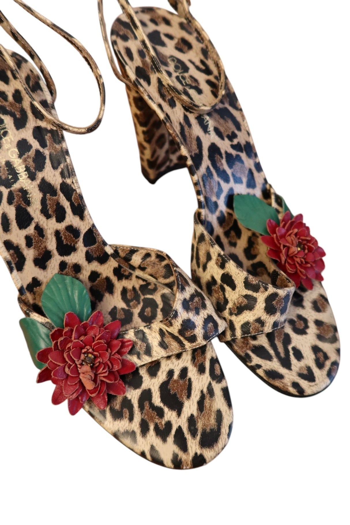 Dolce & Gabbana leopard heels with rose detail (38)