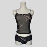 Mesh sequin detail matching set