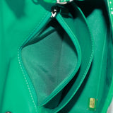65 Chanel Classic Patent Mini Square Flap Bag Green