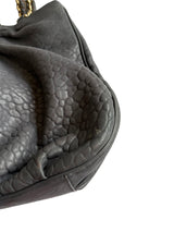 Fendi grey pebbled leather Mia tote bag