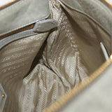 Prada Soft Calf Leather Hobo Bag Gray