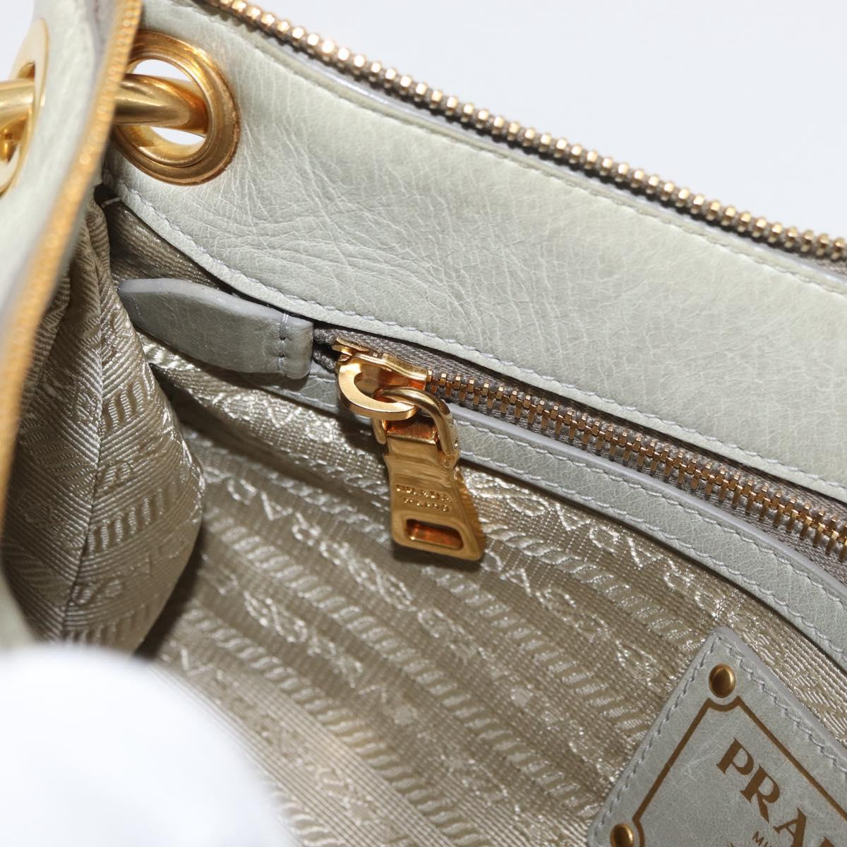 Prada Soft Calf Leather Hobo Bag Gray