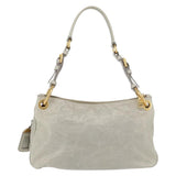 Prada Soft Calf Leather Hobo Bag Gray