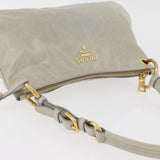Prada Soft Calf Leather Hobo Bag Gray