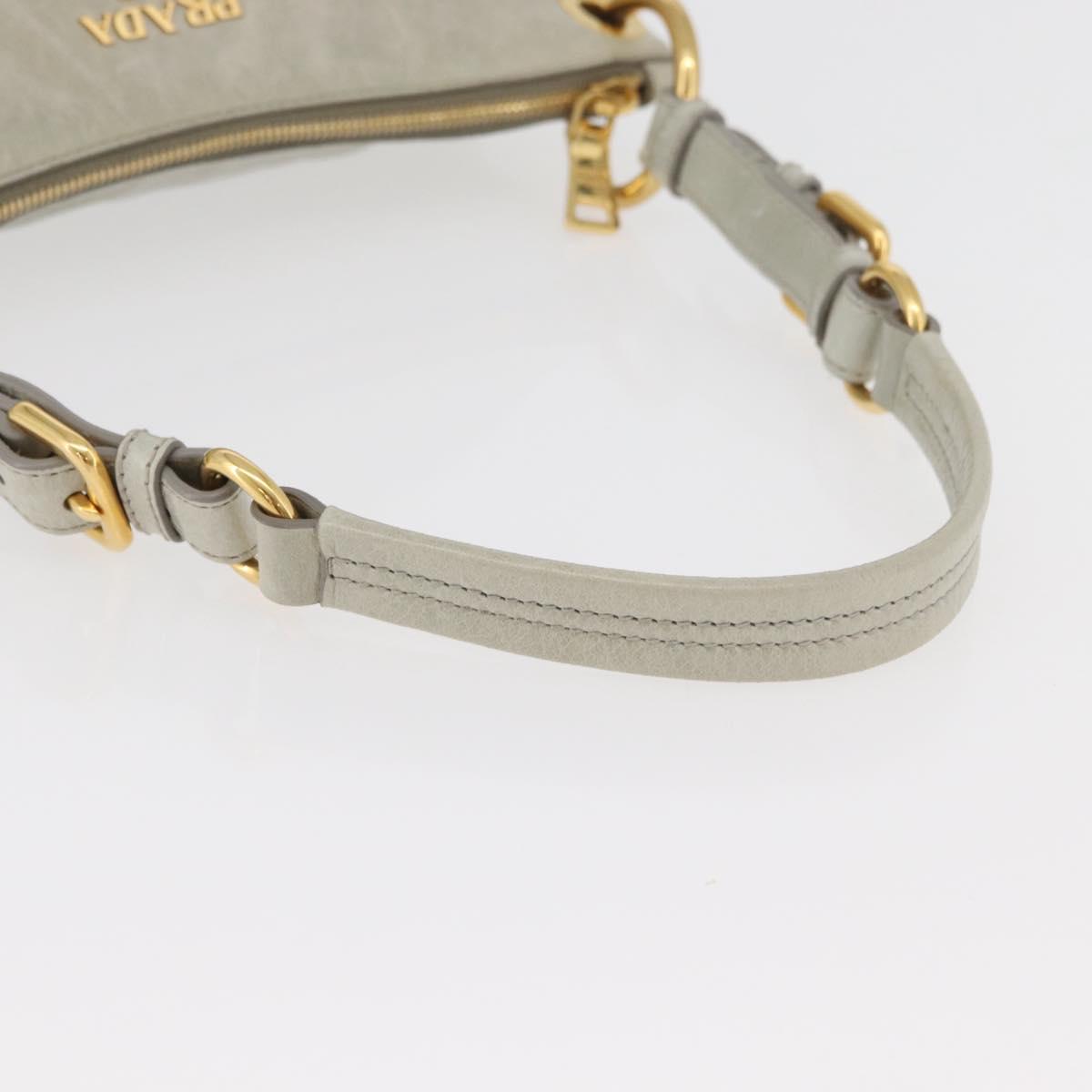 Prada Soft Calf Leather Hobo Bag Gray
