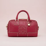 Loewe Amazona Leather Boston Bag in Pink