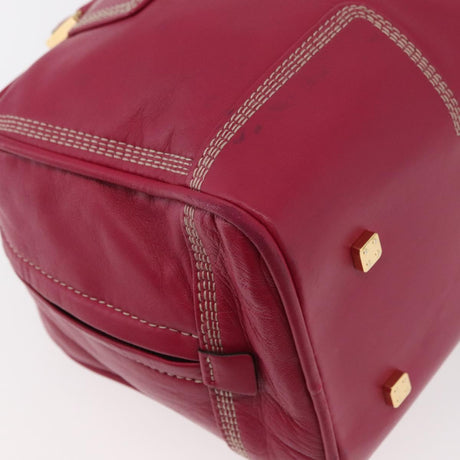 Loewe Amazona Leather Boston Bag in Pink