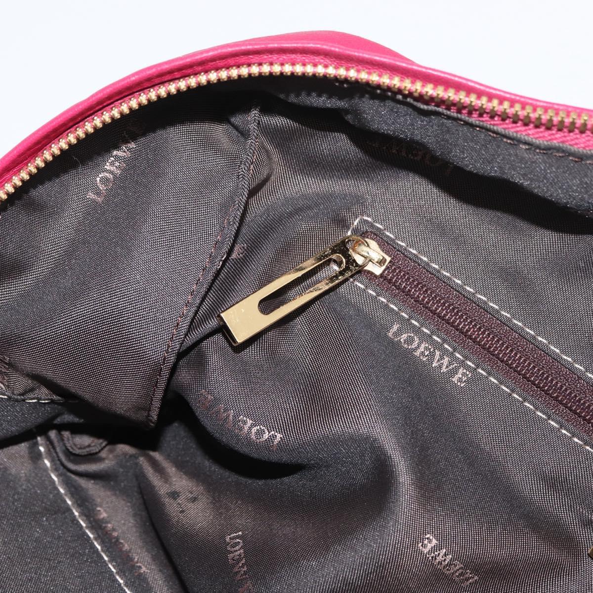 Loewe Amazona Leather Boston Bag in Pink