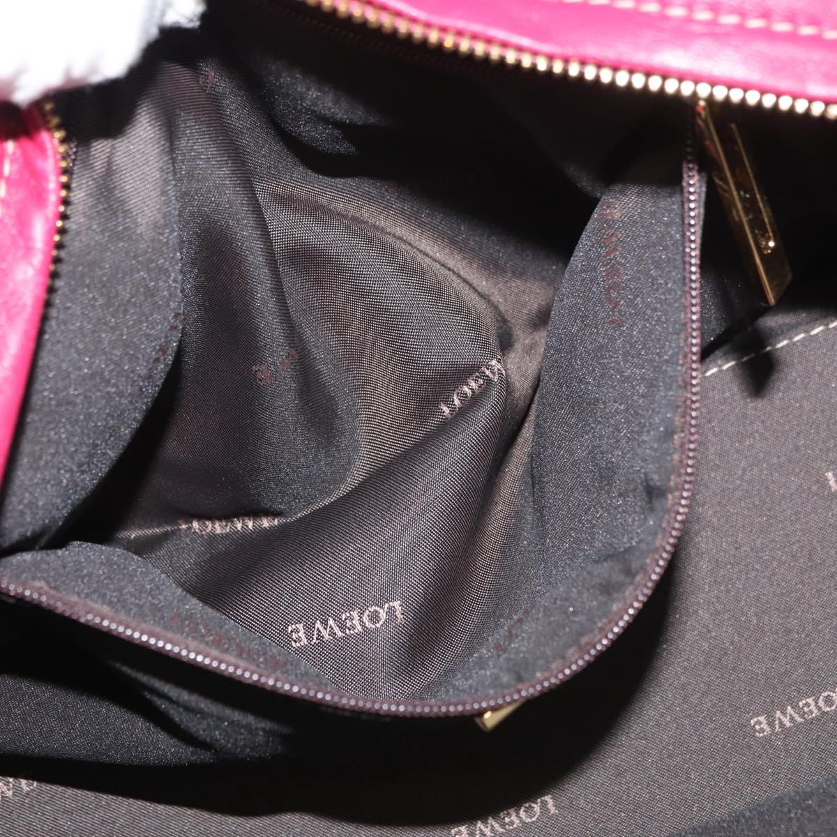 Loewe Amazona Leather Boston Bag in Pink