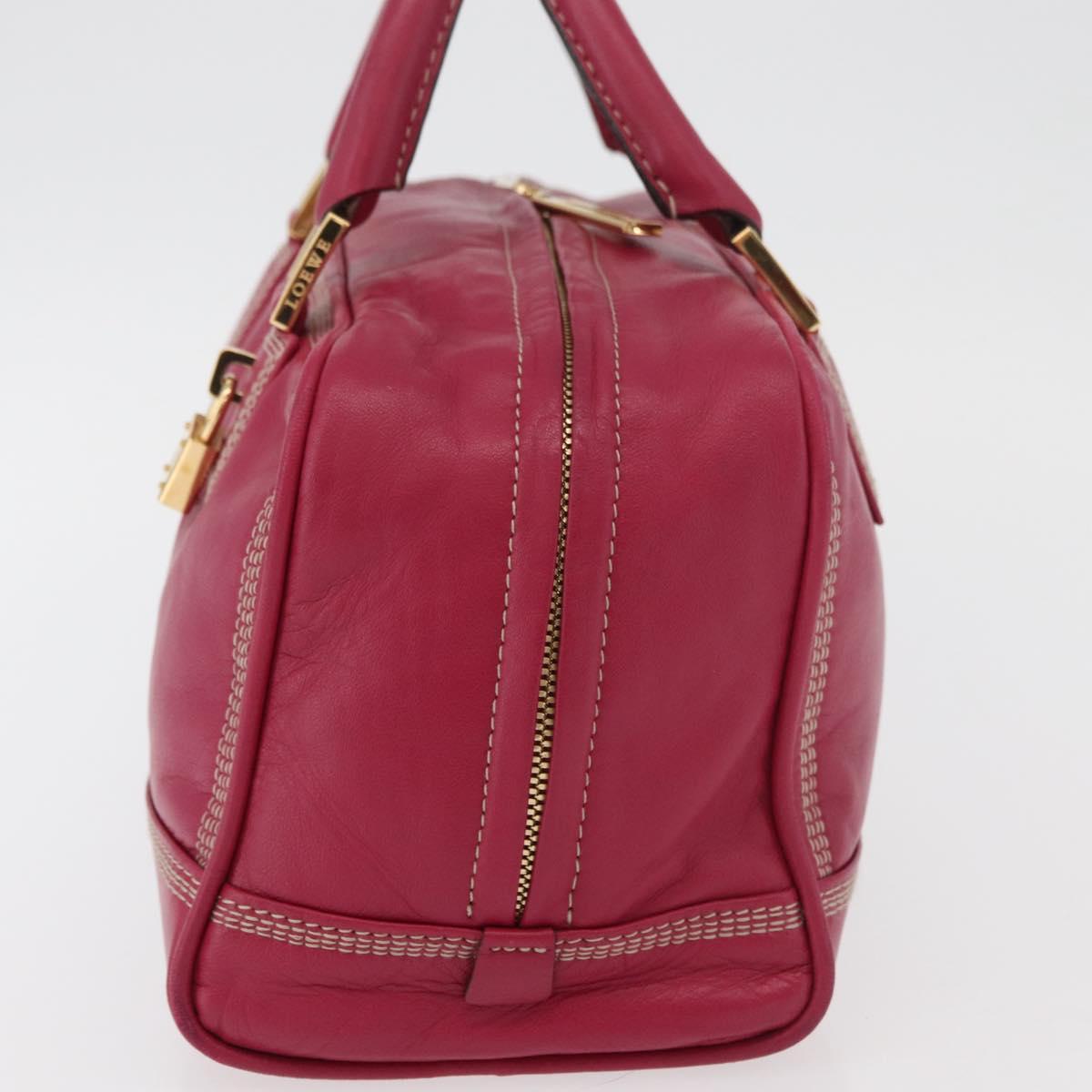 Loewe Amazona Leather Boston Bag in Pink