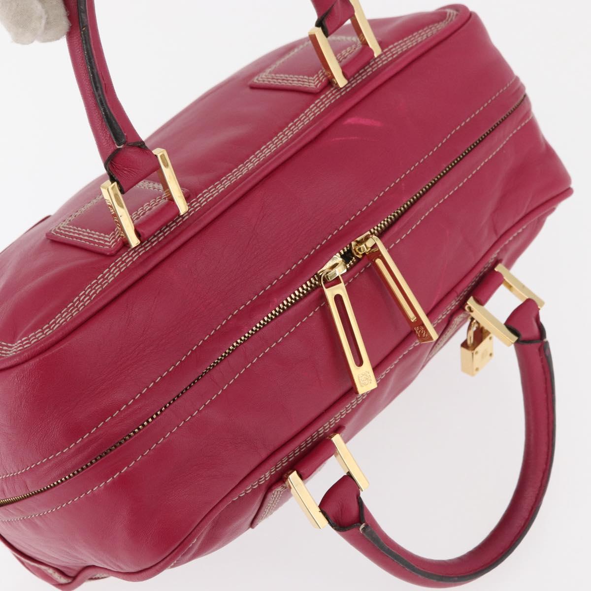 Loewe Amazona Leather Boston Bag in Pink