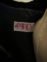 Mindy & Friends Size M Black & SilverVelvet Bomber Jacket