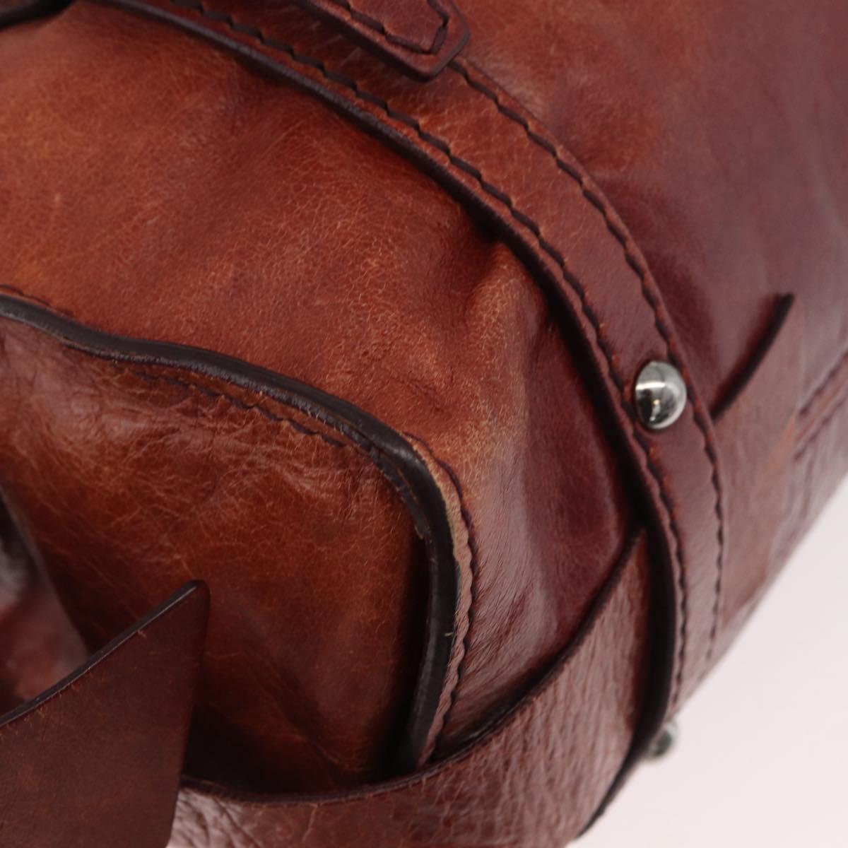 Miu Miu Cognac Leather Shoulder Bag