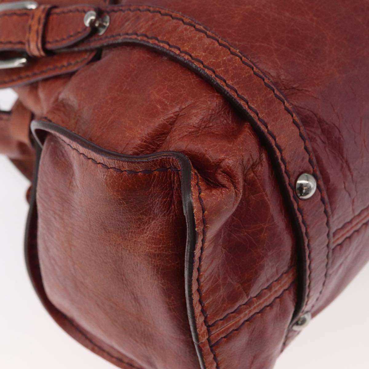 Miu Miu Cognac Leather Shoulder Bag