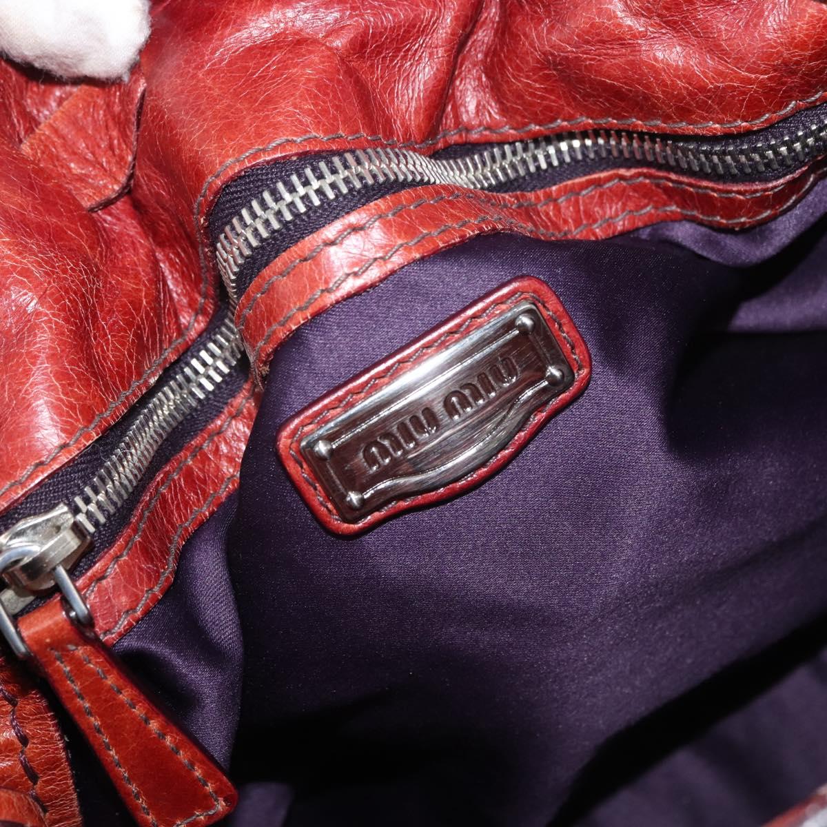Miu Miu Cognac Leather Shoulder Bag