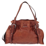 Miu Miu Cognac Leather Shoulder Bag