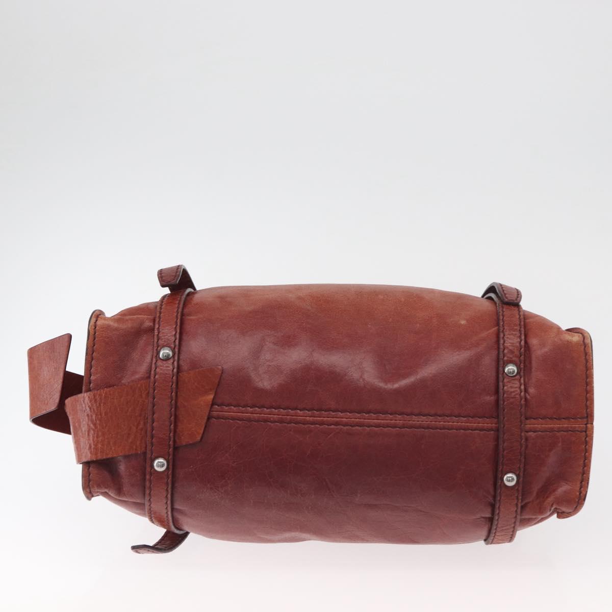 Miu Miu Cognac Leather Shoulder Bag