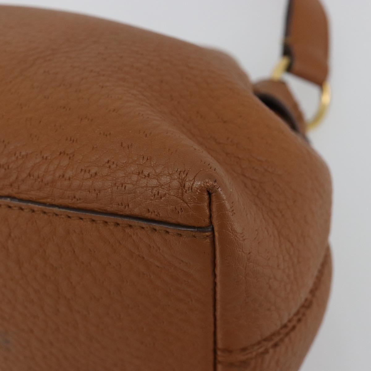 Salvatore Ferragamo Gancini Shoulder Bag Leather Brown