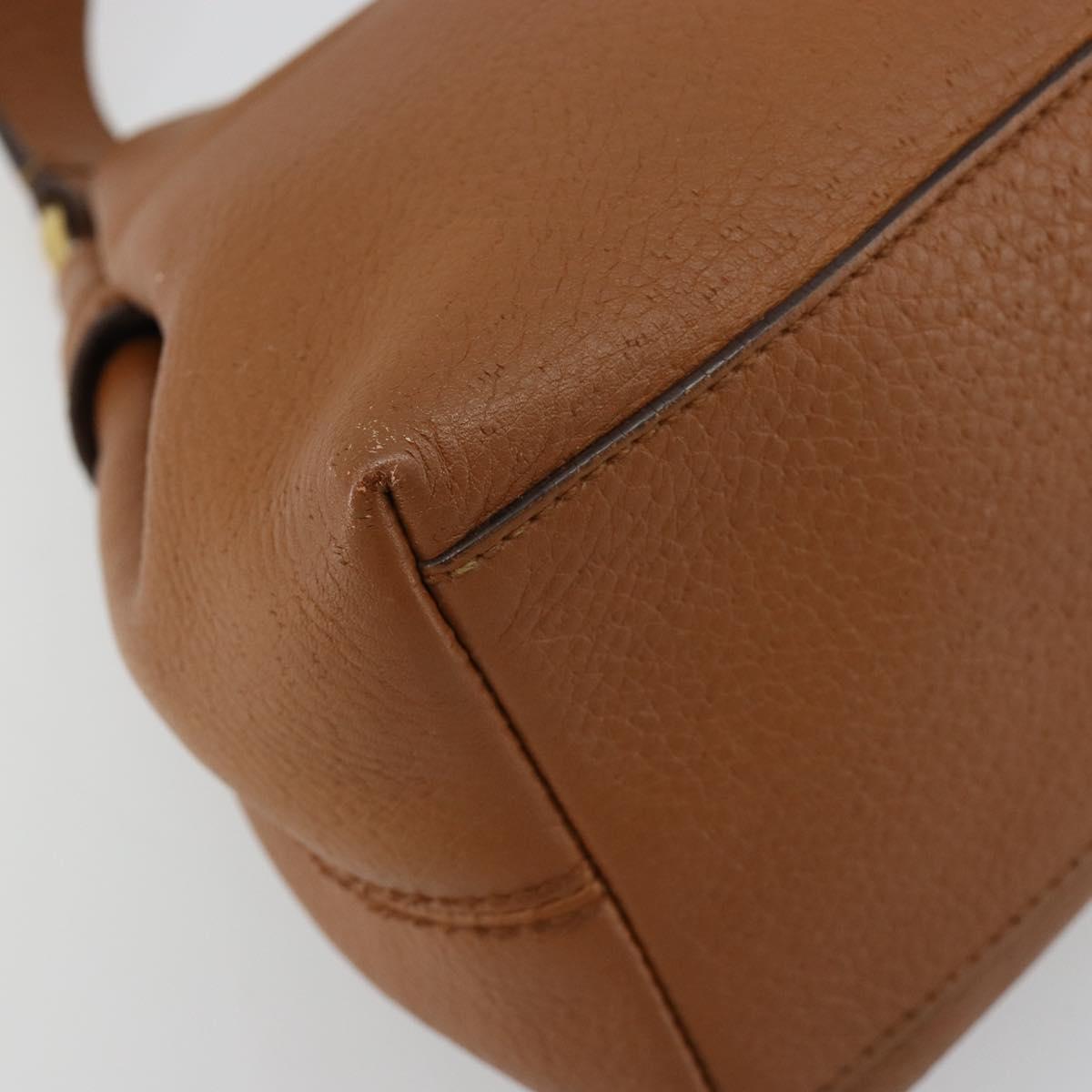 Salvatore Ferragamo Gancini Shoulder Bag Leather Brown