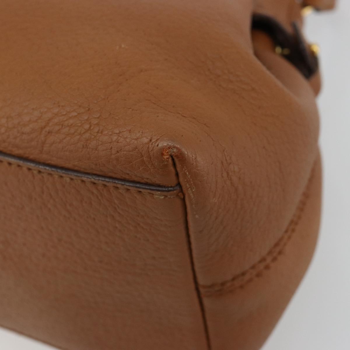 Salvatore Ferragamo Gancini Shoulder Bag Leather Brown