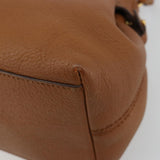 Salvatore Ferragamo Gancini Shoulder Bag Leather Brown