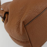 Salvatore Ferragamo Gancini Shoulder Bag Leather Brown