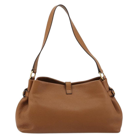 Salvatore Ferragamo Gancini Shoulder Bag Leather Brown