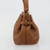 Salvatore Ferragamo Gancini Shoulder Bag Leather Brown