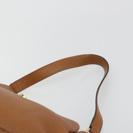 Salvatore Ferragamo Gancini Shoulder Bag Leather Brown