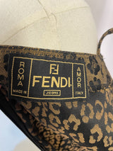 Fendi Leopard Print Midi Dress