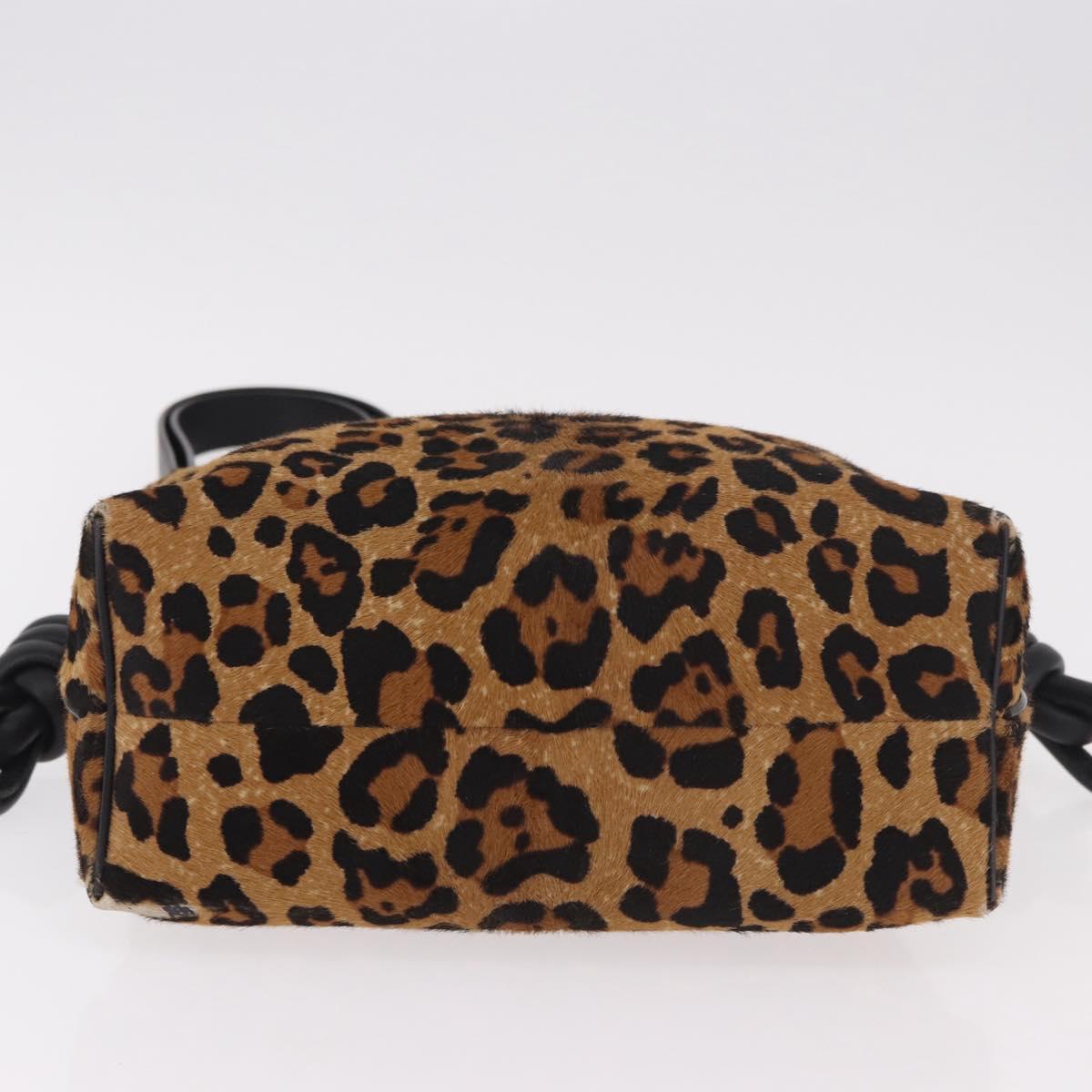Loewe Calfskin Pony Hair Leopard Print Flamenco Knot Bag