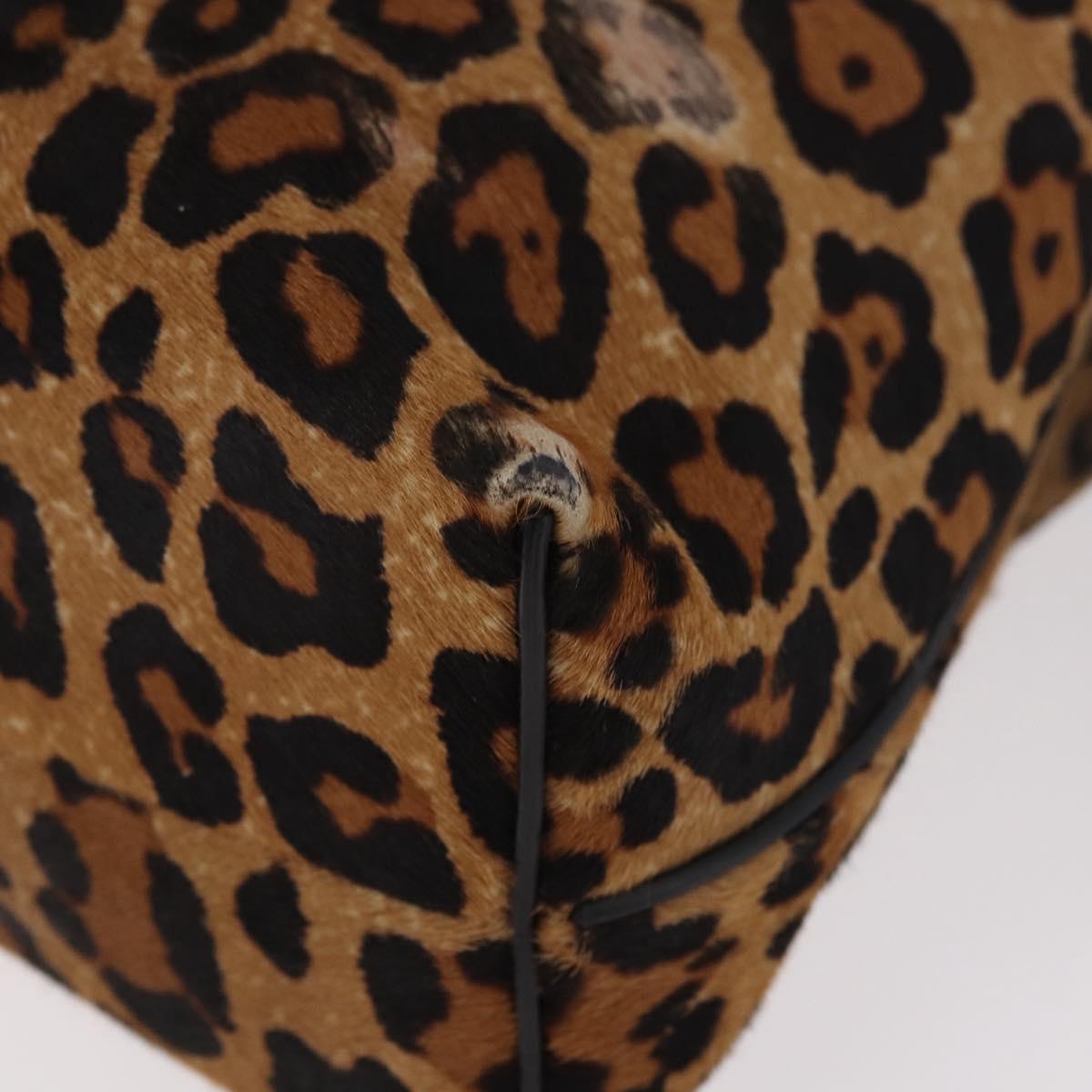 Loewe Calfskin Pony Hair Leopard Print Flamenco Knot Bag